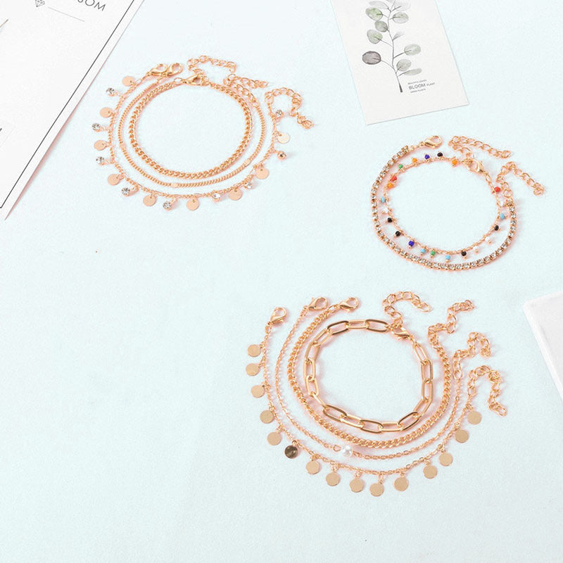 Disc Beaded Layer Bracelet