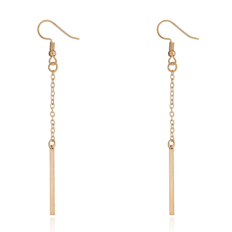Long Chain Bar Simple Earrings