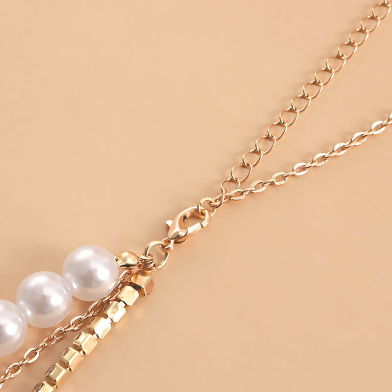 Punk Hip Hop Multi-layer Metal Rhinestone Waist Chain