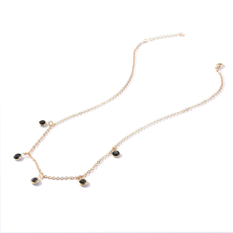 Crystal Stone Charm Necklace