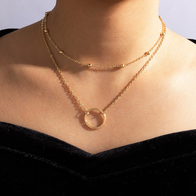 Double Layered Chain Necklaces for Women