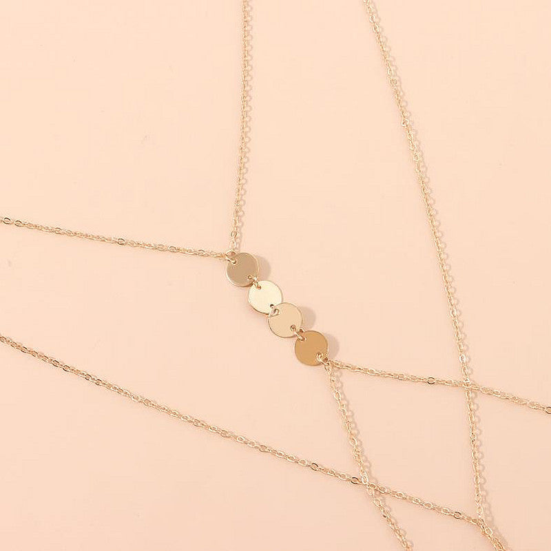 Sexy Women Round Sequin Body Chain