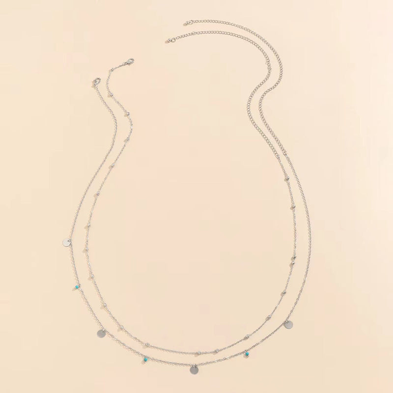 Versatile Bead Simple Sequin Pendant Double-Layer Waist Chain Jewelry