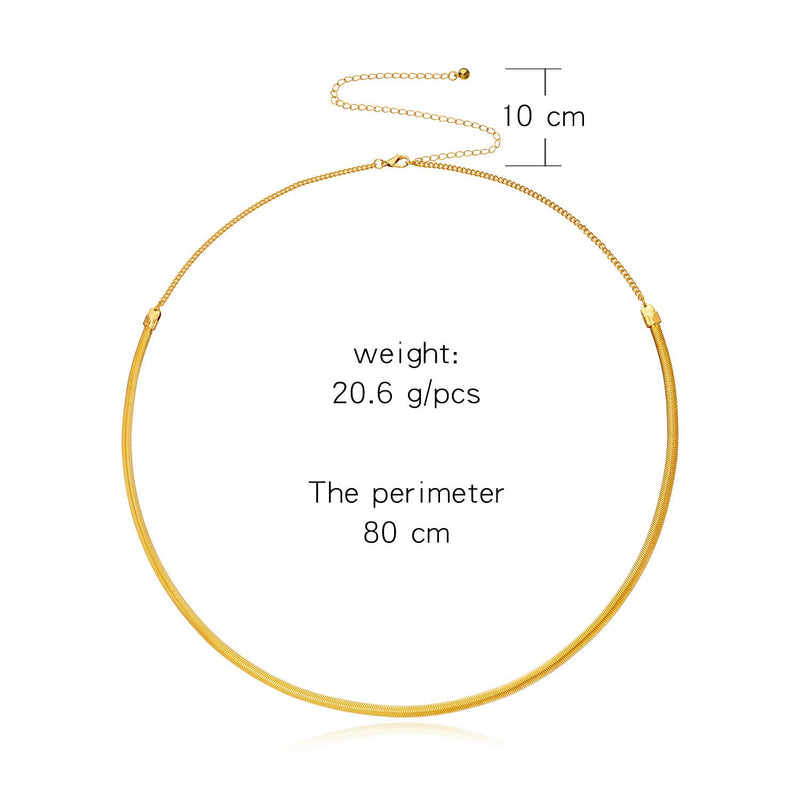 Choker Flat Snake Necklace Chain