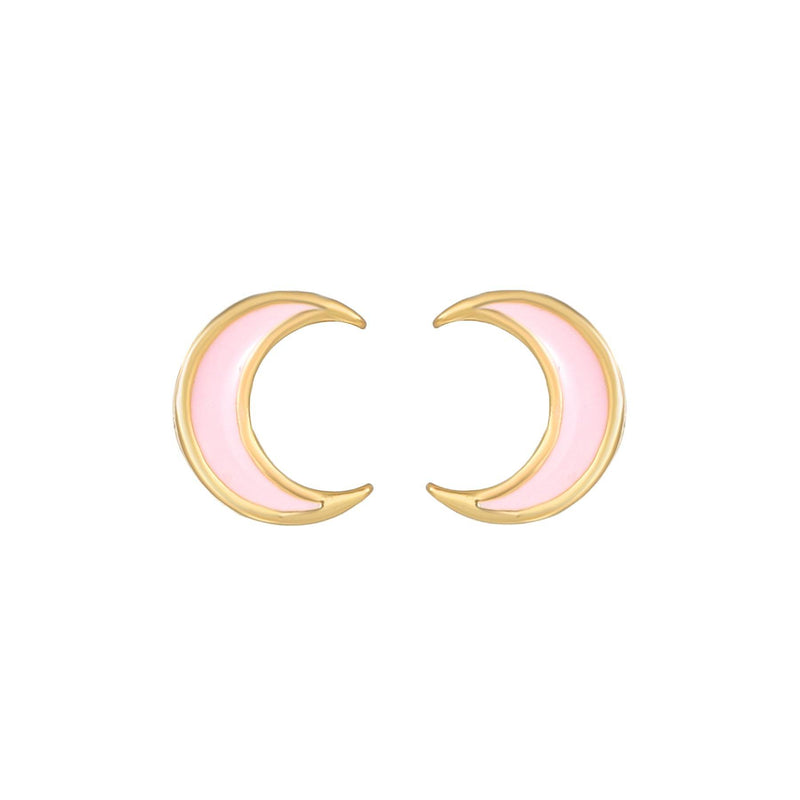 16 Pairs Pink Heart Stud Hoop Huggies Drop Earrings Set, 18K Gold Plated Stacking CZ & Pearl Designs, Planet Snowflake Moon Star | Cubic Zirconia