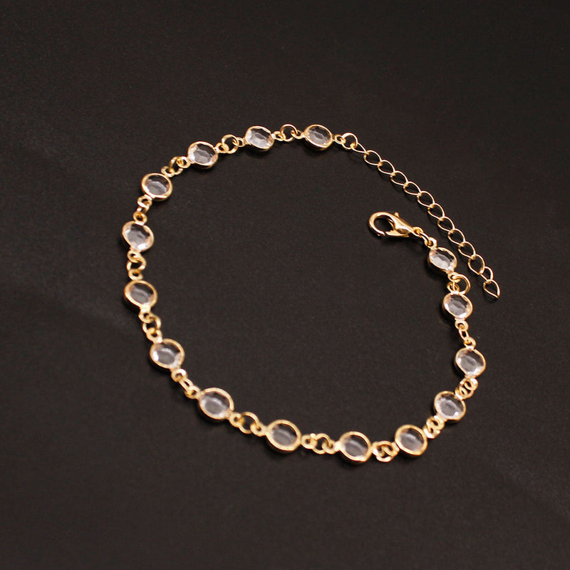 Crystal Stone Chain Anklet Jewelry