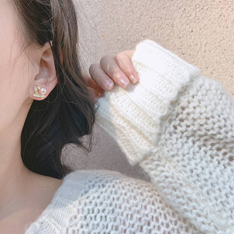 Hollow Love Ear Studs Irregular Heart Earrings for Women