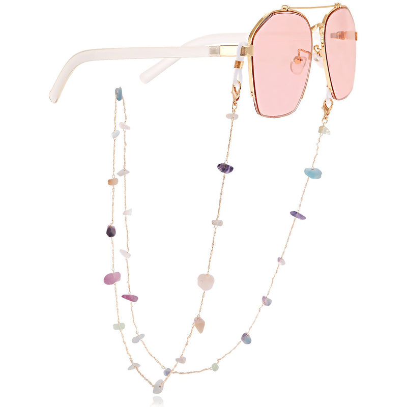 Women Sunglasses Holder Natural Stone Turquoise Sunglass Chain