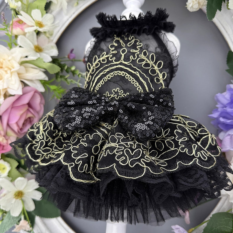 Handmade Princess Puppy Outfit Lace Tutu