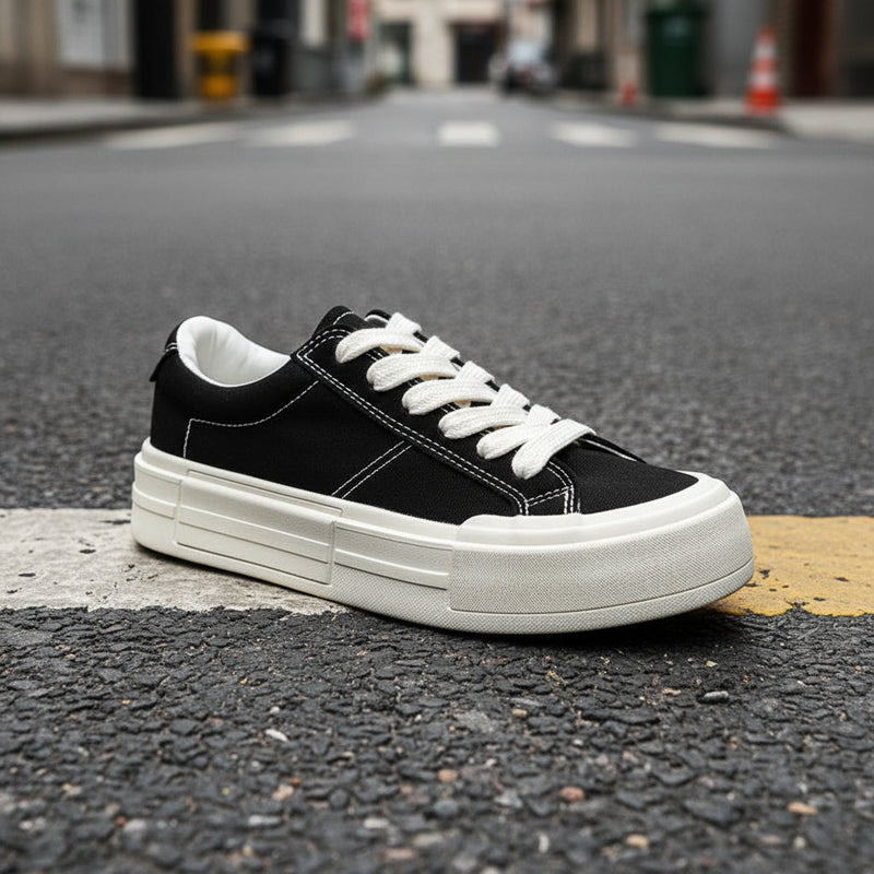 Women’s Canvas Platform Skate Shoes — Casual & Sporty Lifted Sneakers