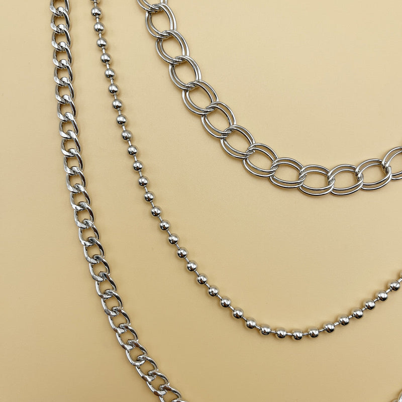 Metal Punk Rock Layered Pants Chain