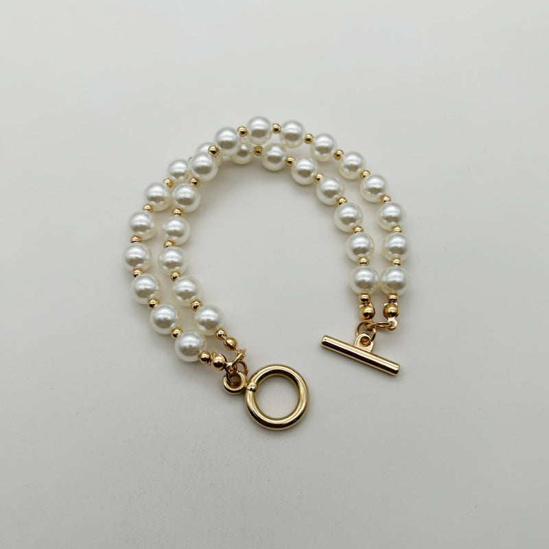 Imitation Pearl Pendant Necklace Bracelet