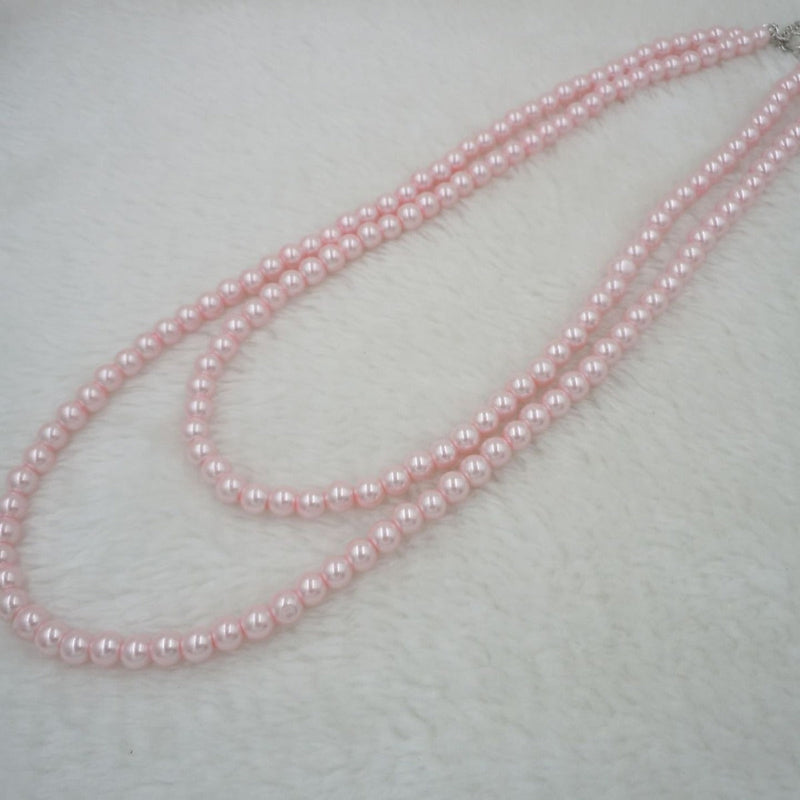 Double layer Pink Pearl Necklace