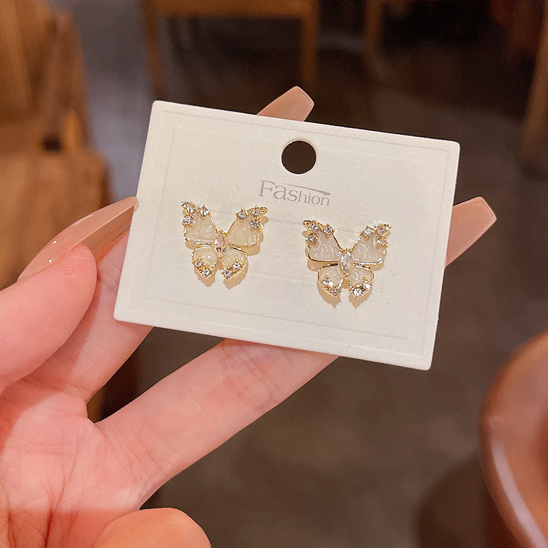 Opal butterfly Earrings
