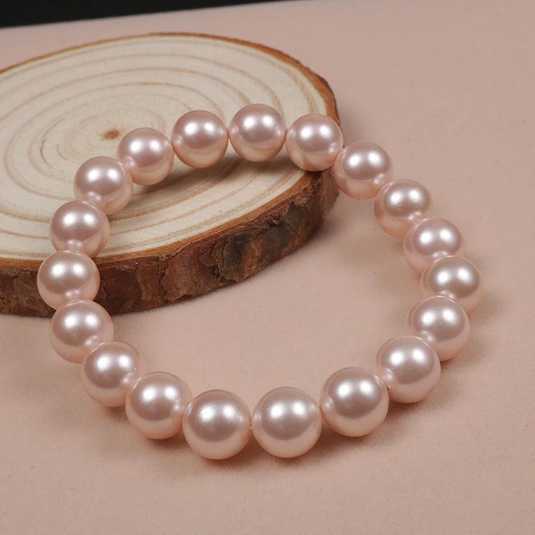 Simple Elegant Round Beads Shell Pearl Beads Bracelets