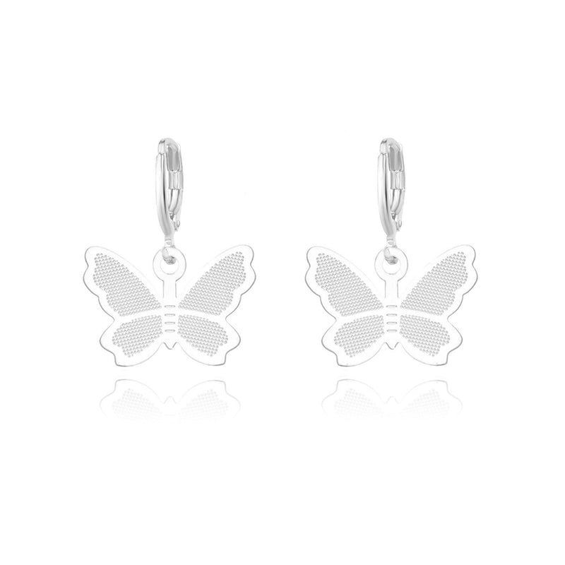 butterfly Drop Dangle Pendant Huggie Earings