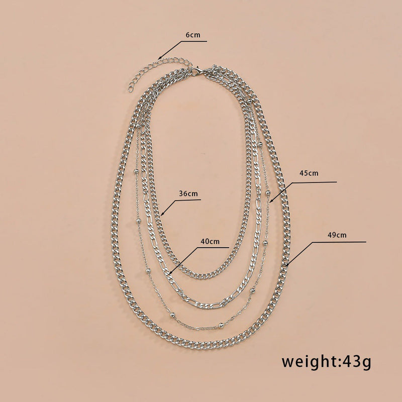 Cute Layered Chain Choker Necklace