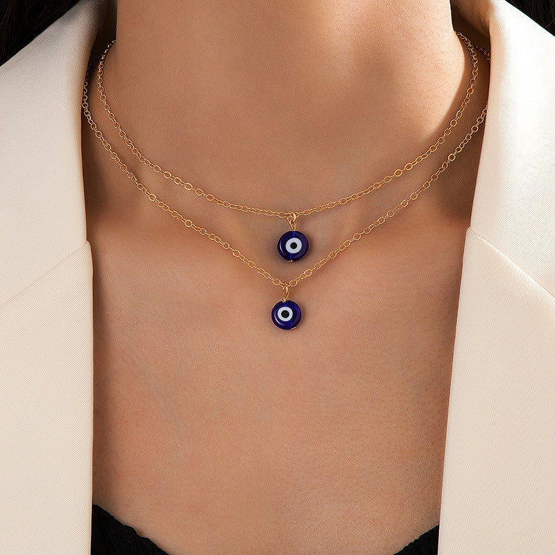 Evil Eye Charm Choker Necklace