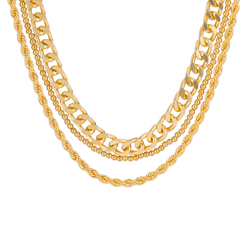 Double Layer Chain Choker Necklace