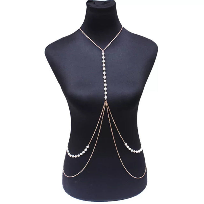Double Layer Sexy Pearl Body Chain