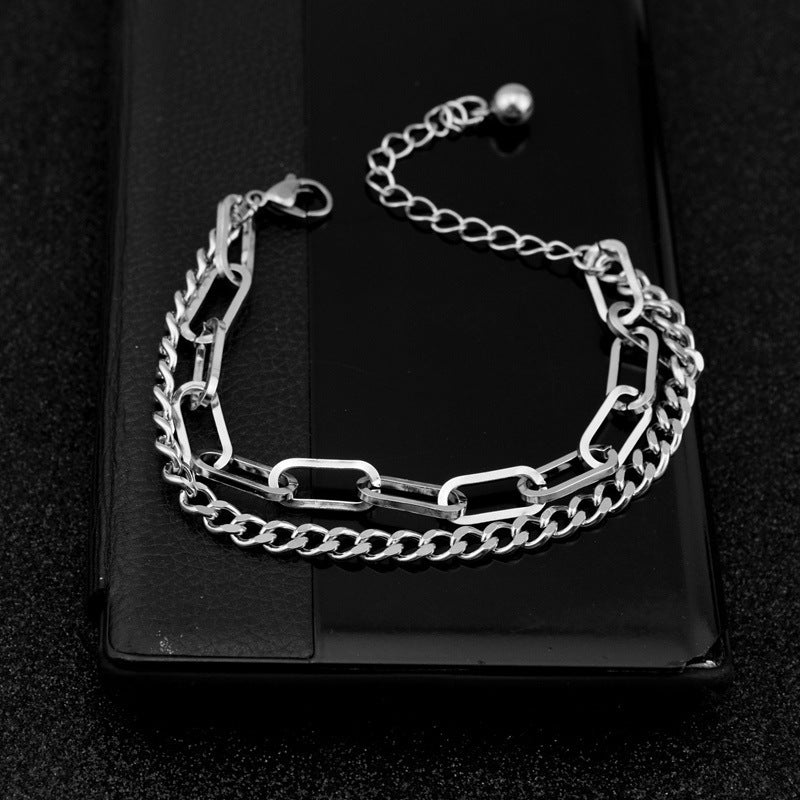 Double Layer Combination Chain Bracelet