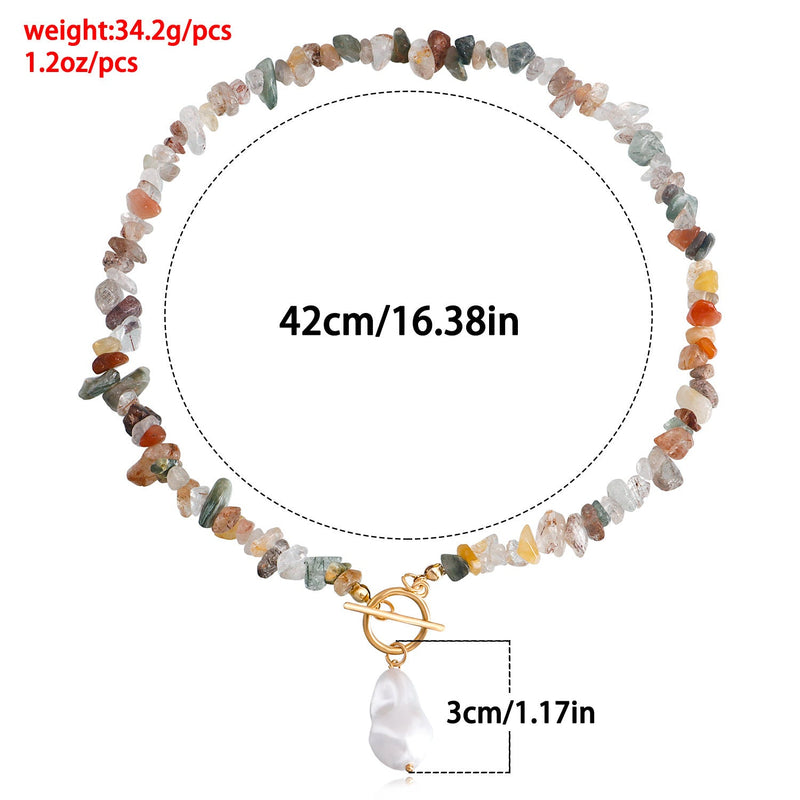 Natural Stone Bead Necklace