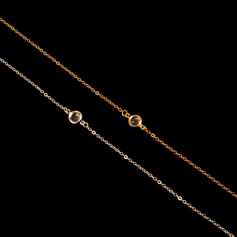 Stone plain Chain Necklace