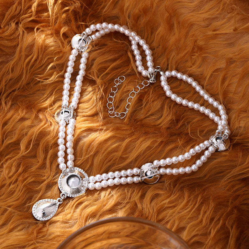 Vintage Irregular Exaggerated Pearl Necklace