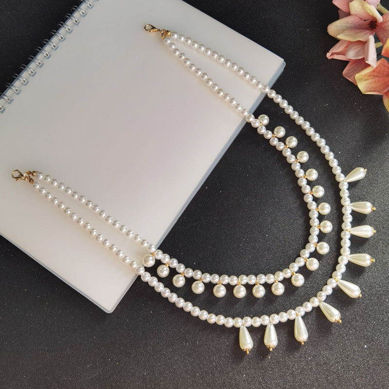 Elegant Round Pearl Drop Pendant Necklace