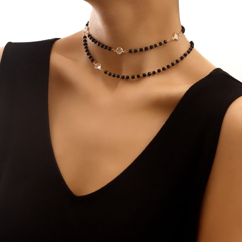 Daily Wear Black Beads Long Necklace