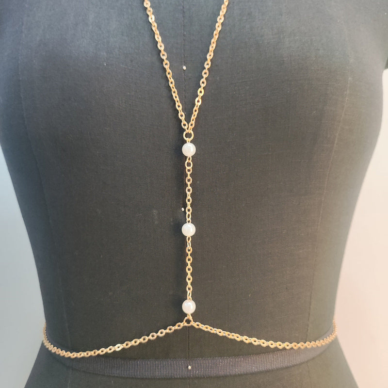 Sexy Cross Chest Chain Exaggerated Beach Casual Full Body Chain