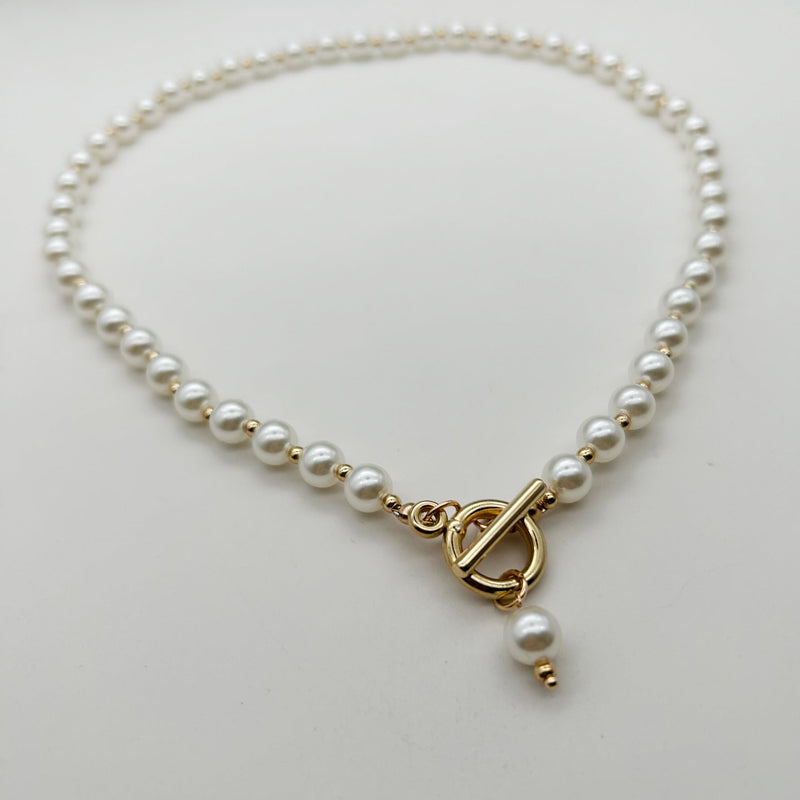 Imitation Pearl Pendant Necklace Bracelet