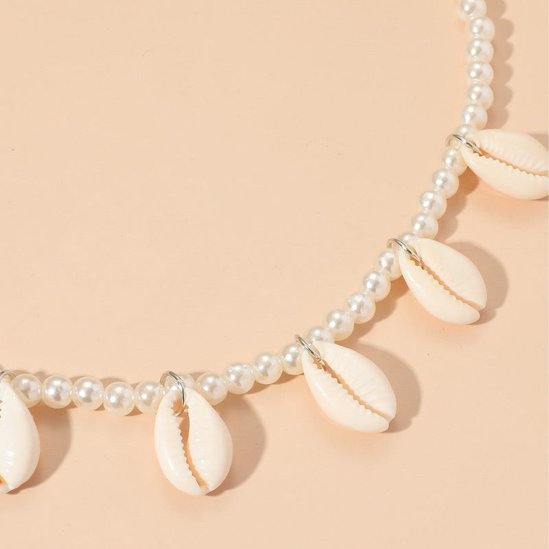 Bohemian Versatile Natural Shell Pearl Pendant Necklace for Women