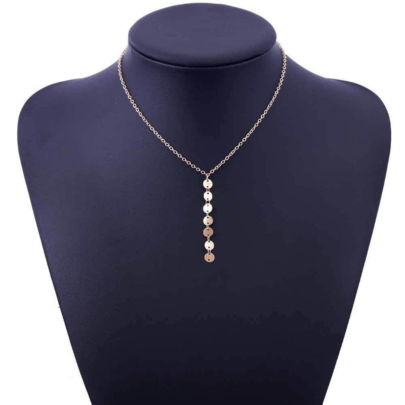 Round Disc Pendnat Necklace