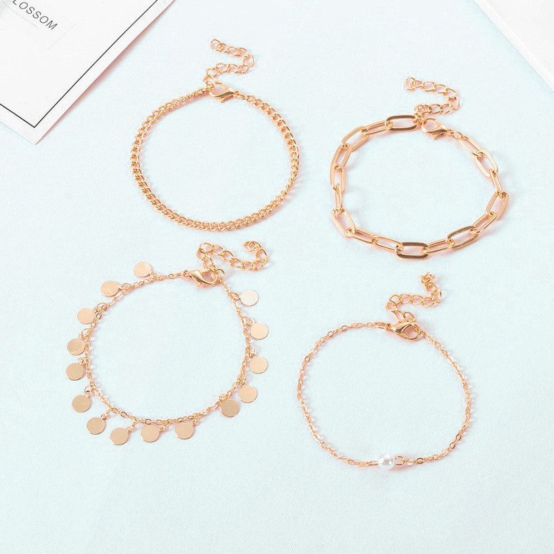 Disc Beaded Layer Bracelet