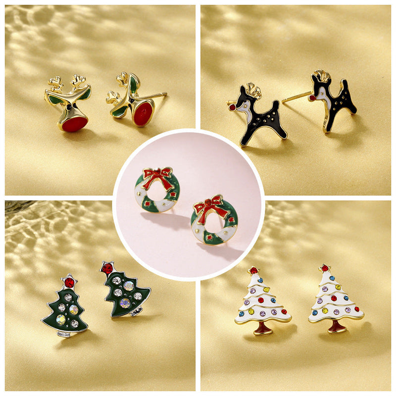 Christmas Geometric Gift Stud Earrings
