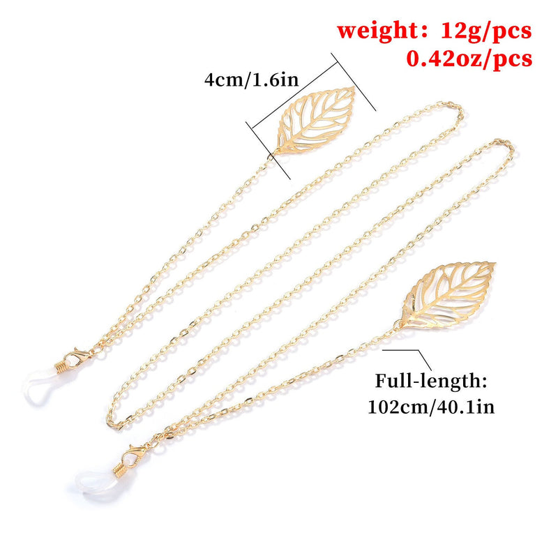 Metal Leaf Glasses Chain Sunglasses Eyewear Retainer
