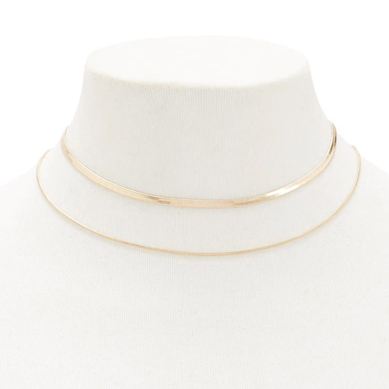 Double Layer Snake Chain Necklace