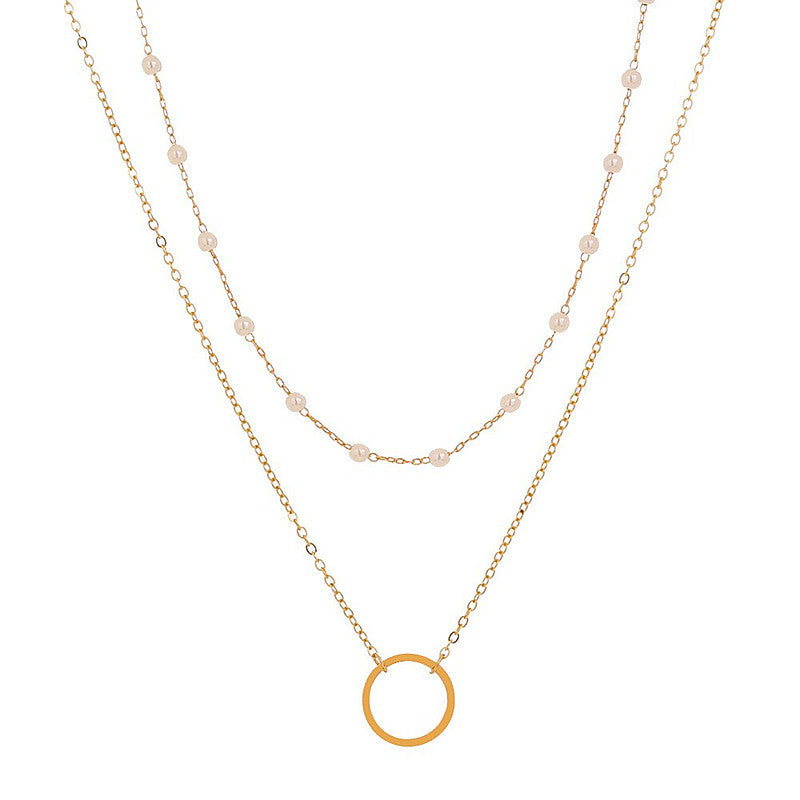 Bohemian Multilayer Pearl Chain Necklace