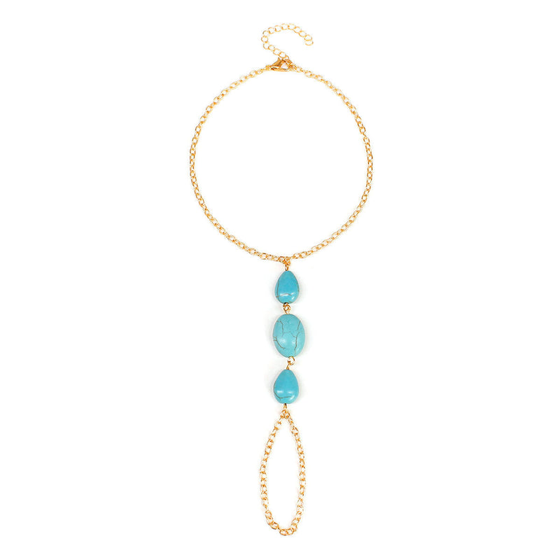 Summer Lady Beach Turquoise Anklet Chain
