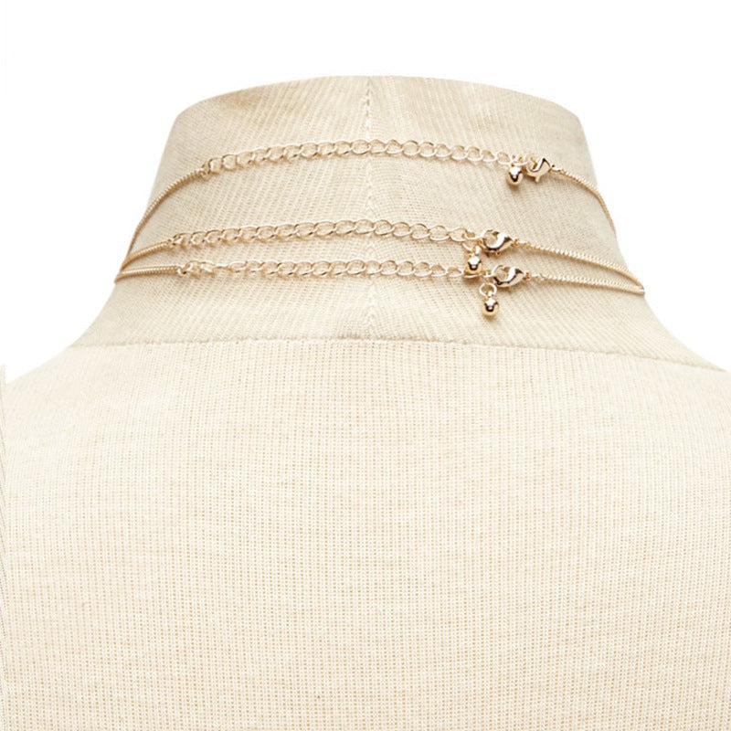 Round Charm Layered Necklace for Women