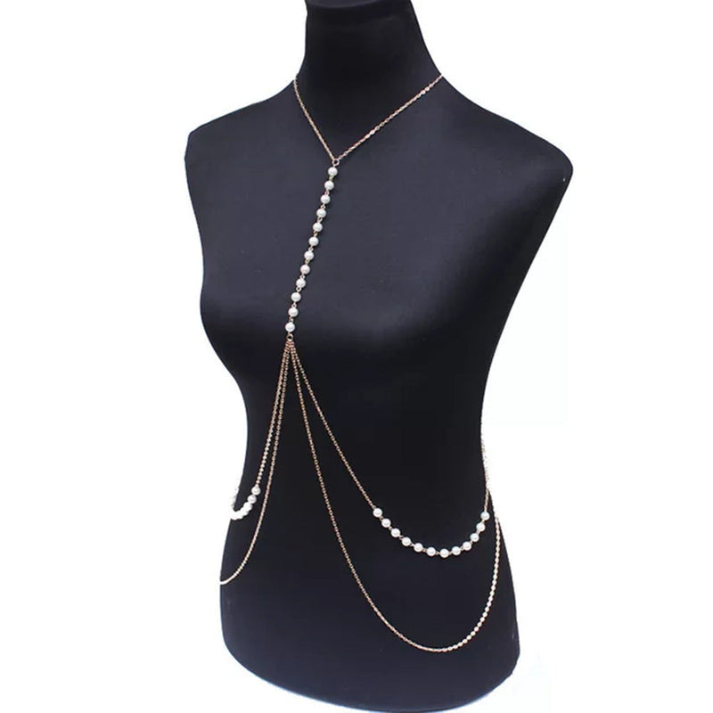 Double Layer Sexy Pearl Body Chain