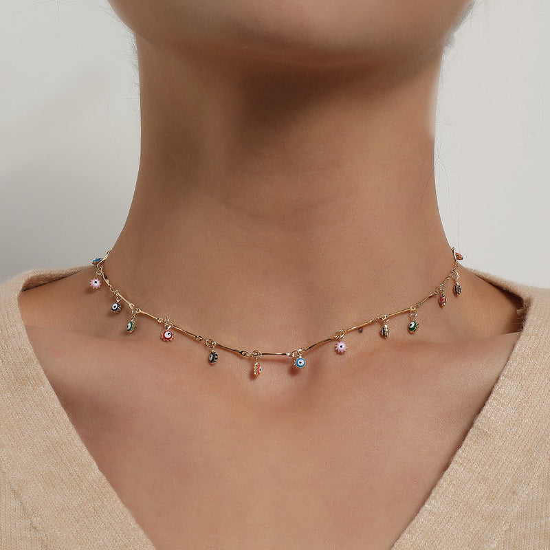 Colorful Bead Chain Necklace