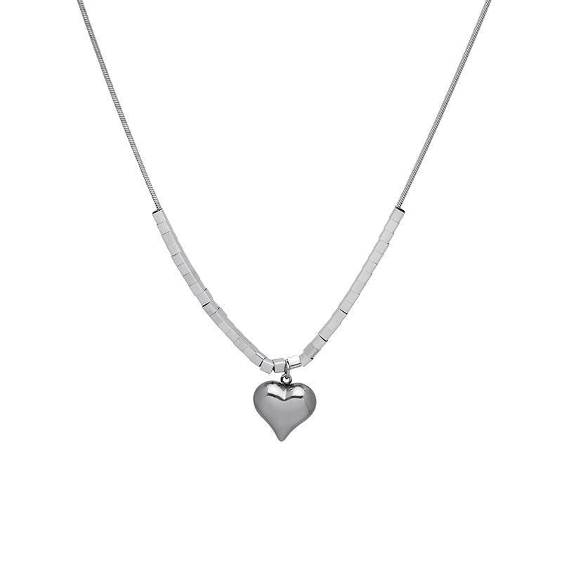 Sweat shirt Chain Heart Pendant Necklace