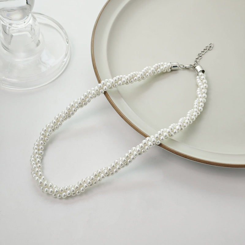 Multi Strand Pearl Necklace Pearl Choker Necklace