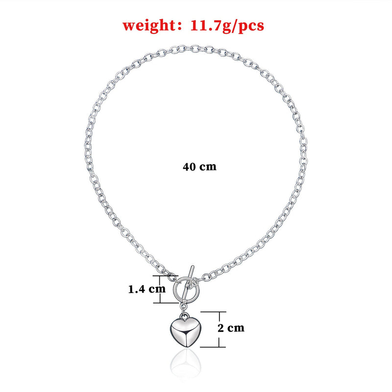 Heart Pendant Chain Necklace