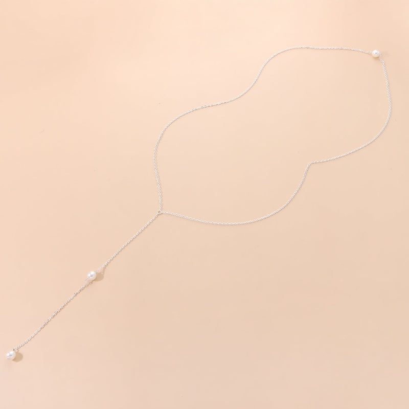 Pearl Pendant Chain Necklace