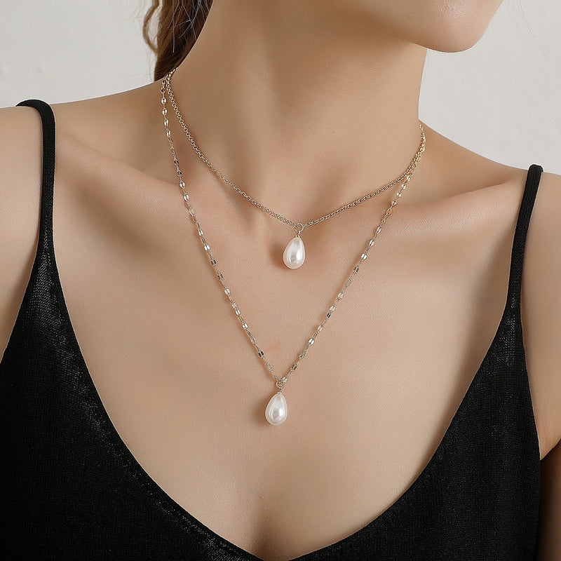 Water Drop Pearl Pendant Necklace