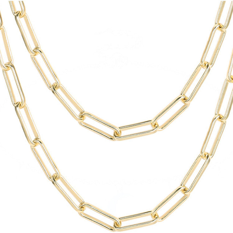 Paper Clip Link Chain Necklace