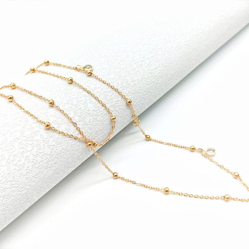 Single Layer Waist Chain Rhinestone Body Chain